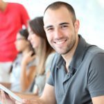Portrait of smiling student in training course